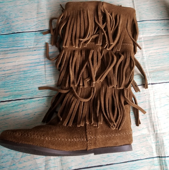 Minnetonka three layer brown boots size 6 - Picture 7 of 10
